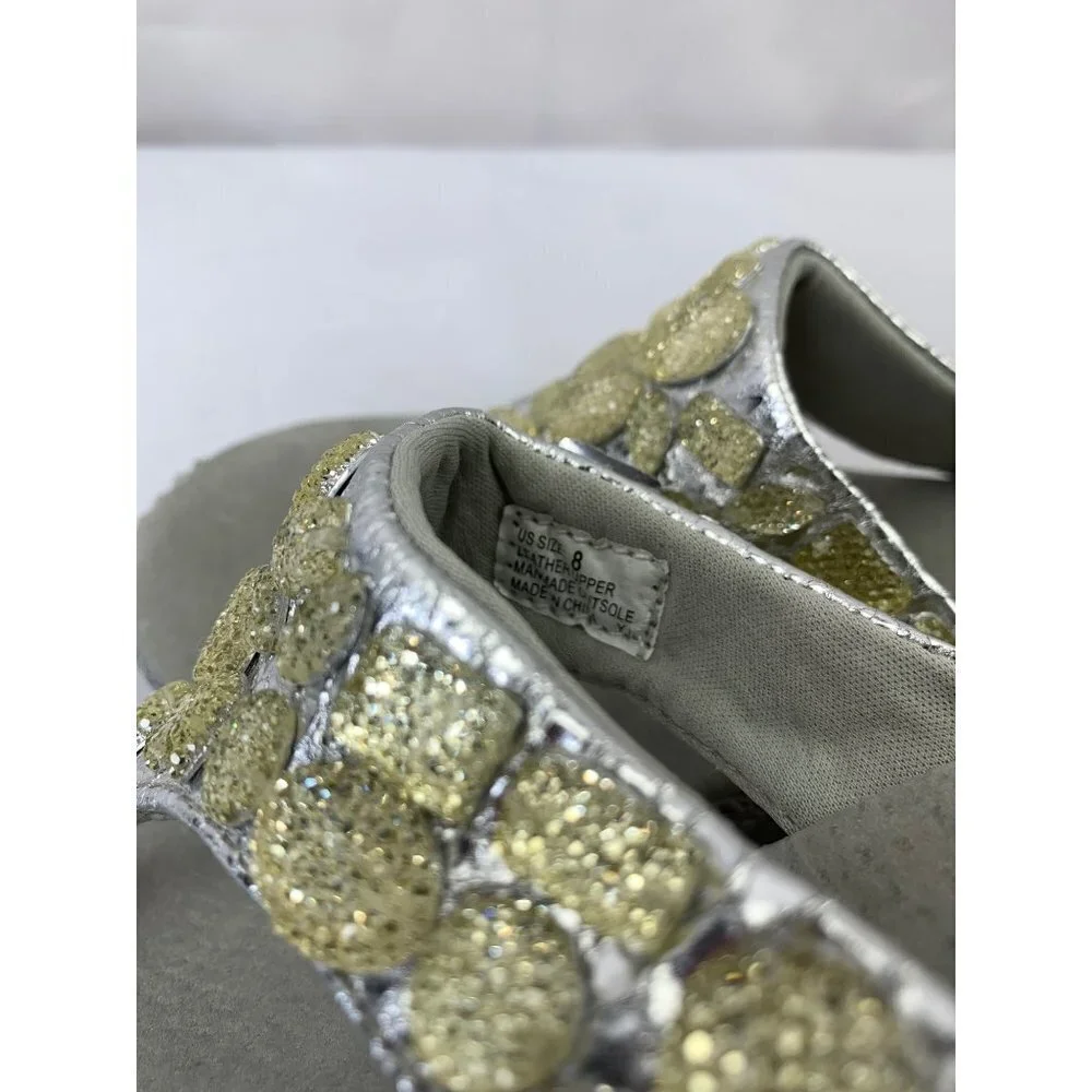 Volatile Women's Silver Wedge Sandals - Picture 5 of 6